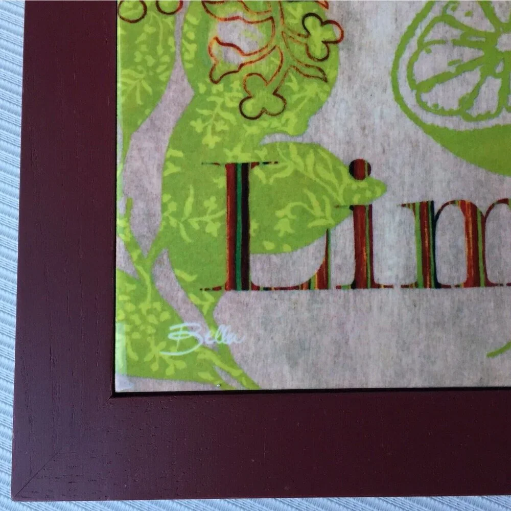 Lime Fruit Art Decorative Hot Plate Trivet Pot Holder Wooden Wall Hanging Decor
